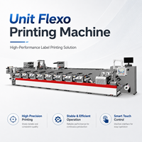 Machine d'impression flexographique automatique, presse à étiquettes servo 8 stations, commande par écran tactile, système de rouleaux refroidis par eau