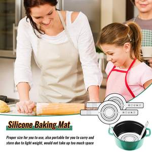 네덜란드 오븐 빵 베이킹 실리콘 베이킹 매트 긴 손잡이 8.3 인치 재사용 가능한 실리콘 베이킹 시트 논스틱 베이킹 매트 - Product Image 3
