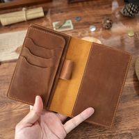 de qualité supérieure avec fentes pour cartesBoucle de stylo Étui pour ordinateur portable en cuir véritable haute capacité