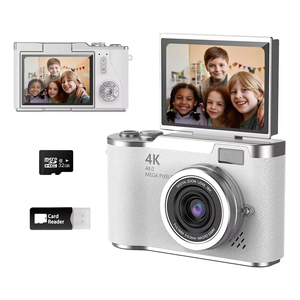 Cámara sin Espejo con Pantalla Abatible CCD Vintage, para Estudiantes Principiantes, Cámara Digital HD Retro, Portátil para el Campus - Product Image 2