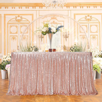 Nappe de table de luxe brodée de sequins floraux, 100 % coton, écologique, moderne, personnalisable en couleur et en taille pour mariages, banquets et fêtes