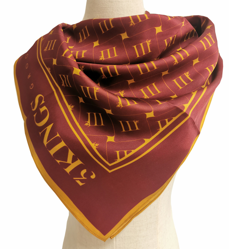 Женский шелковый шарф с логотипом на заказ, шарф из 100% шелка тутового шелкопряда