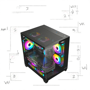 Boîtier <span class=keywords><strong>PC</strong></span> de jeu de bureau MATX de haute qualité avec vue panoramique à 207 ° Prix de gros disponibles dans d'autres tailles et couleurs - Product Image 4