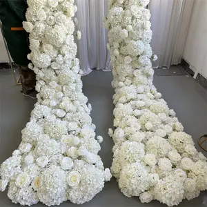 Ifg 8ft Lang Geogisch Bruiloftstafel Decor Witte Roos Hortensia Bloemenlopers