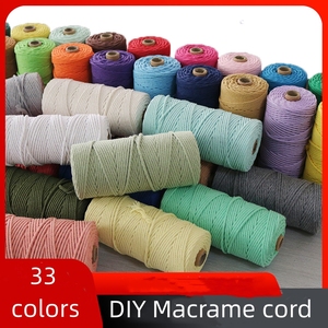 2026 nuevo Cordón de macramé KJ 3mm 109 yardas <span class=keywords><strong>cuerda</strong></span> de algodón Natural 100% de alta calidad 33 <span class=keywords><strong>colores</strong></span> <span class=keywords><strong>cuerda</strong></span> trenzada para manualidades DIY - Product Image 2