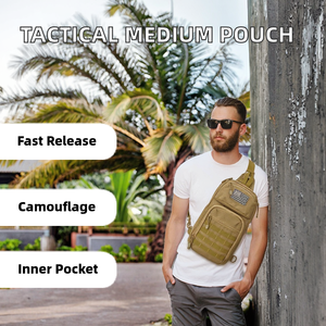 Sac bandoulière tactique de haute qualité en Oxford avec fermeture éclair, sangle arquée et doublure en nylon pour les voyages et l'usage quotidien - Product Image 2