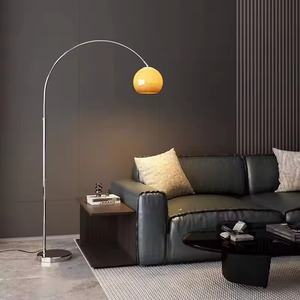 Arched Arc Bedroom <b>Bedside</b> Floor <b>Lamp</b> Bright Orange Design Semicircular Living Room Sofa Floor Lights for living room - Product Image 5