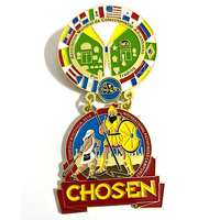 Épinglette/Badge en métal émaillé (dur ou souple) personnalisé avec logo classique du Club International Pathfinder Camporee Adventist, directement de l'usine