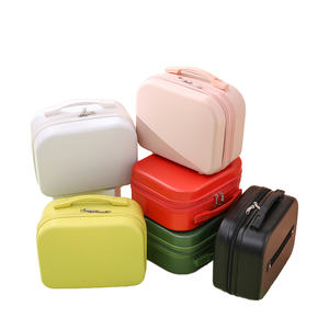 Disesuaikan 14 inci lucu gadis koper modis tahan air perjalanan kosmetik kasus ritsleting Mini portabel penyimpanan koper - Product Image 1