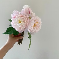 Bouquet de pivoines artificielles en soie fait main de luxe, écologique, durable, fleurs de centre de table, décoration de table, mariage, Saint-Valentin