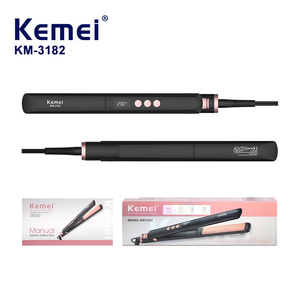 KEMEI Km-3182 Plancha y Rizador <span class=keywords><strong>de</strong></span> Pelo 2 en 1 para Mujer, 55W, Cerámica PTC, 6 Temperaturas, Calentamiento Rápido, Anti-Quemaduras, Sin Daños, Herramienta <span class=keywords><strong>de</strong></span> Peinado - Product Image 1
