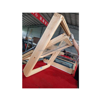 Fenêtre en bois plaqué d'aluminium, lot de 10 pièces, forte thermoscellage de l'eau, flottant horizontal