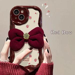 สวยGolden <span class=keywords><strong>Rose</strong></span>ขนาดใหญ่ตุ๊กตาBowknot TPUโทรศัพท์มือถือสําหรับ<span class=keywords><strong>Iphone</strong></span> 6 7 8 <span class=keywords><strong>Plus</strong></span> X Xr XS 11 12 13 14 15 Pro Max - Product Image 2