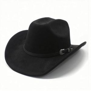 Sombrero Vaquero de Gamuza a la Moda, Novedad 2025, para Hombre y Mujer, Estilo Occidental, Informal, para Viajes, Fiestas, Jazz, con Banda de Cuero - Product Image 4