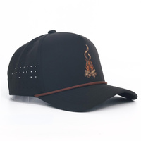 Casquette en nylon imperméable à visière incurvée avec logo brodé personnalisé et corde