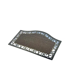 Alfombra de Entrada de PVC Verde Antideslizante con Diseño de Medio Círculo de Lino para Uso en Interiores, Patrón 1, Patrón 2, Patrón 3, Patrón 4 - Product Image 4