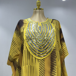 <span class=keywords><strong>Robe</strong></span> africaine élégante à sequins, coupe ample, <span class=keywords><strong>grande</strong></span> <span class=keywords><strong>taille</strong></span>, longueur ras du sol, pour mariage ou soirée, boubou coloré et vibrant, abaya musulmane - Product Image 2