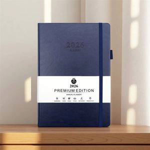 Ensemble cadeau de luxe personnalisé : Carnet d'affaires et stylo en cuir PU, couverture rigide avec reliure cousue, papeterie avec logo personnalisé - Product Image 5