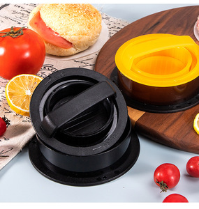 Outils de cuisine DIY <span class=keywords><strong>pour</strong></span> la maison, moules à hamburgers ronds manuels, moules à galettes de viande en plastique antiadhésif, presse à hamburgers - Product Image 3