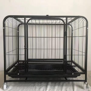 Heavy Duty Simple Spécifications 96*65*85 Caisse pour chien pour chiens moyens/petits Cage soudée à cadre en fer avec roues et boîte à plateau en plastique - Product Image 5