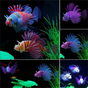 Glow in the Dark <strong>Lionfish</strong> Artificial Silicone Jellyfish <strong>Aquarium</strong> Decoration Simulation Fish Floating Ornament Fish Tank Decor - Product Image 2