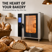 Horno de Convección Comercial Eléctrico de Acero Inoxidable para Panadería, Control Táctil Digital, Circulación de Aire Caliente, Venta al Por Mayor