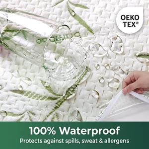 Protège-matelas AOSEN en fibre de bambou rafraîchissante, imperméable, hypoallergénique, avec poches profondes, certifié OEKO-TEX, fabriqué en usine - Product Image 2