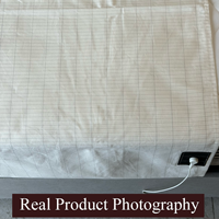 Drap plat de mise à la terre blanc, en coton biologique premium avec 5 % de fibres d'argent, drap conducteur pour le sommeil et le soutien à la récupération