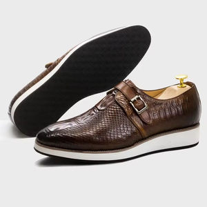 Zapatos de Vestir Formales de Estilo Italiano de Lujo para Hombre, Zapatos de Cuero con Puntera de Acero Bordados, Oxford Hechos a Mano, Ligeros para Otoño - Product Image 4
