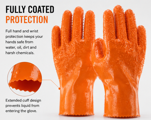 Gants <span class=keywords><strong>de</strong></span> travail antidérapants, réutilisables, imperméables et résistants à l'abrasion en PVC <span class=keywords><strong>pour</strong></span> la plomberie et le nettoyage des égouts, <span class=keywords><strong>pour</strong></span> outils <span class=keywords><strong>de</strong></span> plombier - Product Image 4