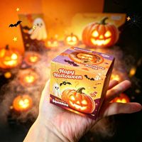 Elonna Halloween-Kürbis-Squishy-Spielzeug für Mädchen und Jungen, langsam aufsteigendes, weiches Laternen-Stressabbau-Squeeze-Fidget-Spielzeug, Partygeschenk