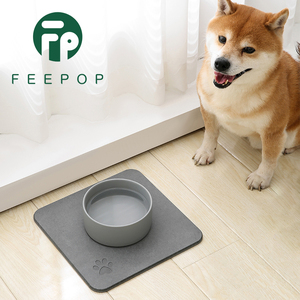 Diatomite batu kucing anjing alas makanan hewan peliharaan cepat kering batu piring anjing tikar untuk lantai penyerap air tikar Diatomite - Product Image 3