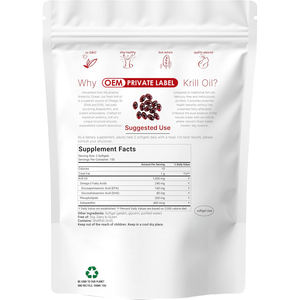 OEM Krill Yağı Yumuşak Kapsül Şeklinde Omega-3'lü EPA, DHA Doğal Astaksantin Takviyesi Bağışıklık Sistemini ve Beyin Sağlığını Destekler - Product Image 2
