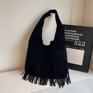 Bolsos de Hombro Tipo Hobo de PU Geométricos Vintage para Mujer, Impermeables, con Borlas, para Verano y Otoño - Product Image 3