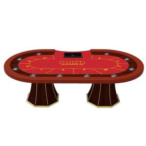 Table de poker en <span class=keywords><strong>feutre</strong></span> rouge YH Wholesale, plateau de casino classique Texas <span class=keywords><strong>avec</strong></span> plateau à jetons en plastique - Product Image 1