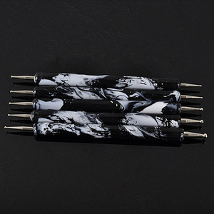 5 Pcs Nail Art Dotting Pen Set Dual Ended Angular Acrylic Handle Line Drawing Dot Painting Rhinestone Picker Manicure Tool - Product Image 3