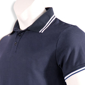 School <strong>Leaver</strong> Cotton Polo T-<strong>Shirt</strong> Breathable Knitted Uniforms with Custom Logo Embroidery Black Color - Product Image 4