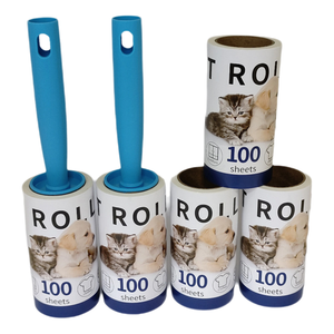 Rodillo Adhesivo de 100 Hojas, Ecológico, Portátil, para Eliminar Pelo de Mascotas de la Ropa - Product Image 1
