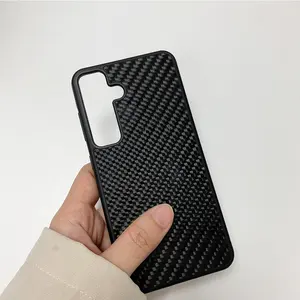 Nieuw Design Luxe Mat Zwart Echt Koolstofvezel Telefoonhoesje Voor Samsung Galaxy S24 S24 Ultra