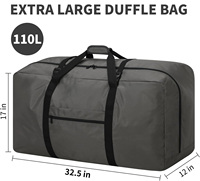 Sac de rangement pour couette de voyage imperméable sur mesure, en tissu Oxford résistant, pour déménagement et emballage de bagages