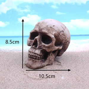 Crâne de montagne humain pour statue artisanale en résine de crâne, aquascape, table de sable psychologique, crâne de la mort - Product Image 5