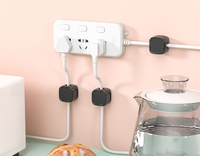 Ensemble d'organisateurs de câbles magnétiques à fixation murale et de bureau, supports de câbles de charge de téléphone, clips de rangement avec carte d'alignement