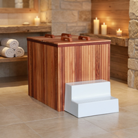 Baignoire de récupération rectangulaire en cèdre rouge Vapasauna pour bain froid, bain de glace, thérapie par le froid, bien-être, gym, fitness