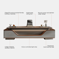 Bureau de direction moderne haut de gamme, modulaire et durable, avec placage en bois luxueux, pour directeurs généraux et usage domestique.