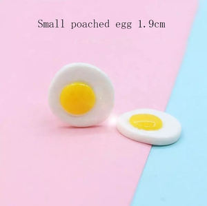 Adornos de resina de huevo frito para teléfono, Accesorios de belleza, materiales Diy - Product Image 4