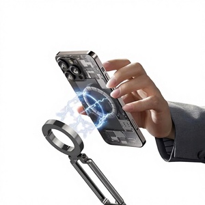 Support de téléphone magnétique pliable multifonctionnel avec mousqueton, trépied portable à commutation rapide, perche à <span class=keywords><strong>selfie</strong></span> et support stable pour prise de vue extérieure - Product Image 1
