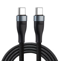 Câble de charge rapide Xput 60W PD USB-C vers USB-C avec charge rapide 3A pour téléphone portable et MacBook (1M en alliage d'aluminium et nylon)