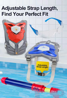 Pistolet à eau en plastique pour enfants, jouet de combat aquatique pour piscine extérieure, lanceur de jets d'eau, super soaker