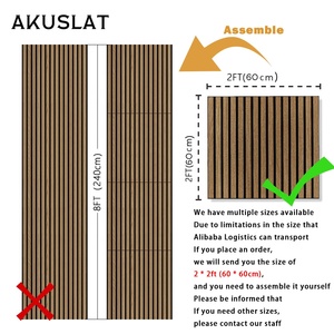 Akuslat 3D, paneles de <span class=keywords><strong>pared</strong></span> verticales decorativos modernos populares, Akupanel paneles acústicos, paneles de <span class=keywords><strong>pared</strong></span> con <span class=keywords><strong>listones</strong></span>, MDF para peluquería - Product Image 6