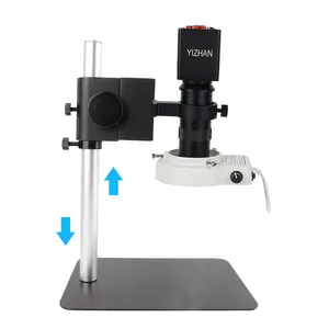 Kuaiqu Mikroskop LED 130X C-mount 20MP VGA, Lampu LED dengan Dasar Logam OEM, Produsen Kamera Mikroskop Digital Perbaikan Mobile